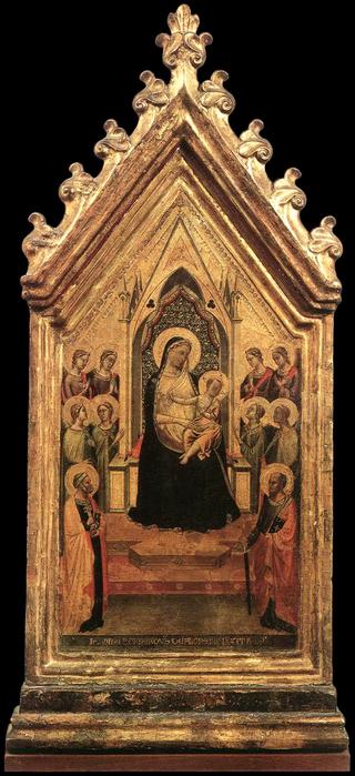 Madonna and Child Enthroned with Saints and Angels