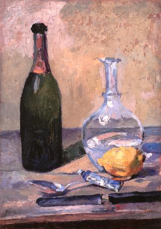 Still Life with Carafe and Lemon