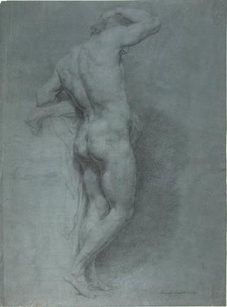 Male Nude Leaning on a Pedestal