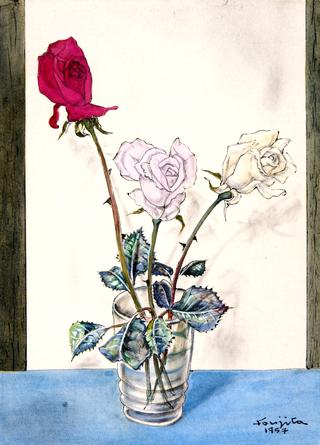 Three Roses in a Vase