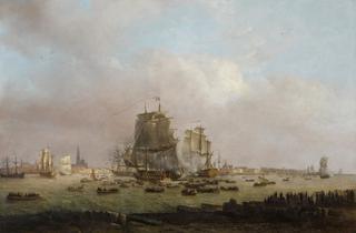 Napoleon I and Marie-Louise visited the squadron anchored in the Scheldt in front of Antwerp in 1810
