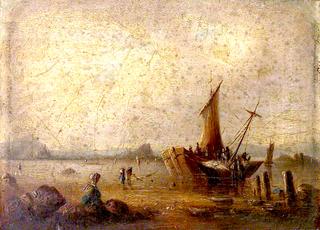 Coast Scene with Figures and Boats