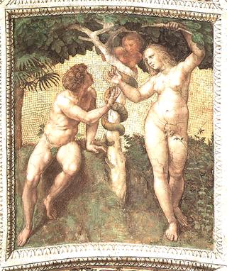 Adam and Eve (ceiling panel) (Stanza della Segnatura)