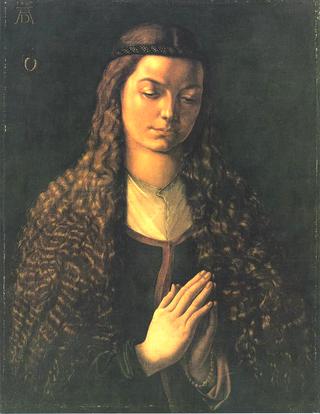 一个留着头发的女人的肖像