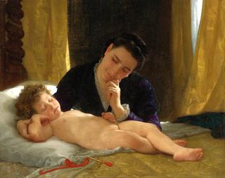 Young Mother Gazing at Her Child