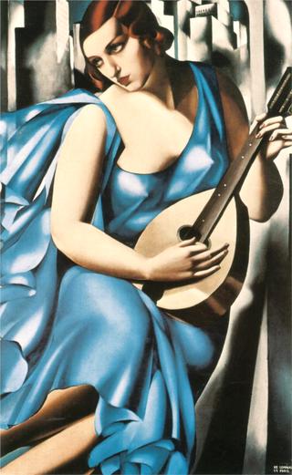 Blue Woman with a Guitar
