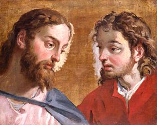 Head of Christ and an Apostle Saint John