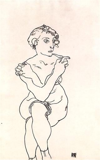 Seated Female Nude, Arms and Legs Crossed
