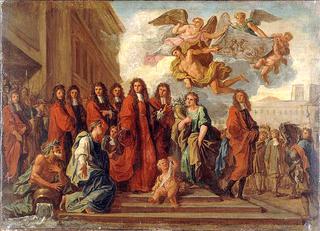 巴黎市议会在庆祝塞内菲胜利的路上（1674）
