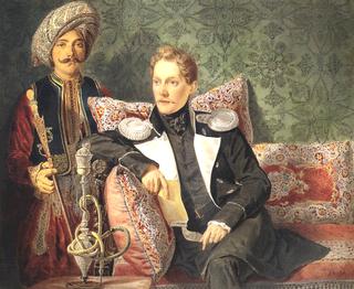 Portrait of an Officer with His Servant
