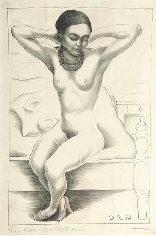 Nude portrait of Frida Kahlo