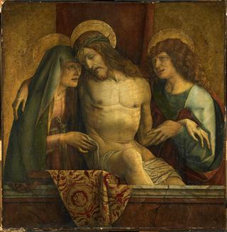 圣母和传福音的圣约翰之间的死基督