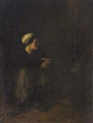 Woman at a Spinning Wheel