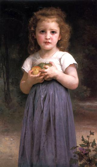 Little Girl Holding Apples