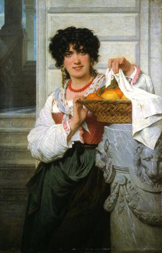 Pisan Girl with Basket of Oranges and Lemons