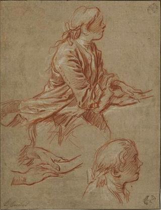 Studies of the Head and Hands of a Seated Boy for 'Of Three Things, Will You Do One for Me'