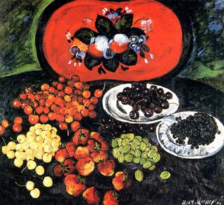 Still Life with Red Tray
