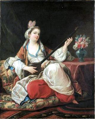 Sultana Playing an Instrument