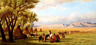 与提皮人和美洲土著人一起露营