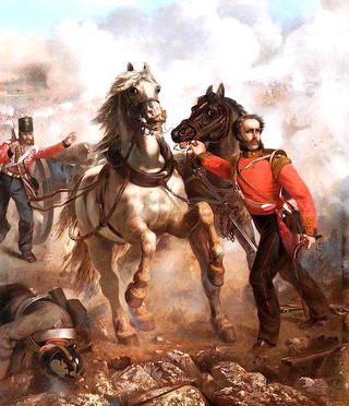 Captain E. W. D. Bell Winning His VC at the Alma, 20th September 1854