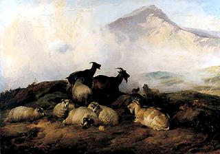 Landscape with Sheep and Goats