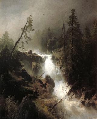 Cascade with a Fisherman