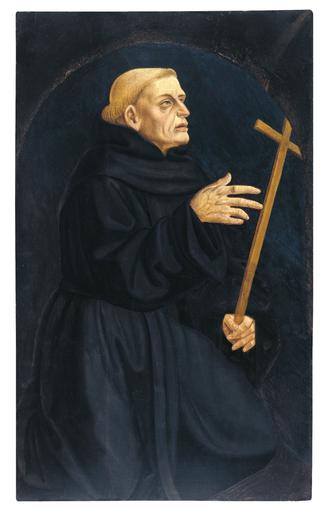 Monk Holding a Cross
