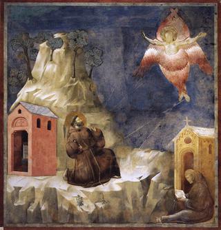 Legend of St Francis: 19. Stigmatization of St Francis (Upper Church, San Francesco, Assisi)
