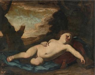 Sleeping Christ Child in a Landscape