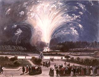 Fireworks at Fontainbleau for the Marriage of the duc de Chartres, 1837