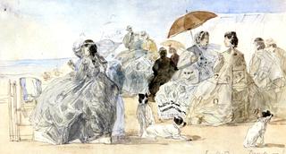 Crinolines on the Beach at Trouville