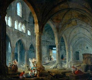 拆毁圣洁的无辜者教堂，巴黎，1785年