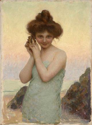 Young Woman with Sea Shell