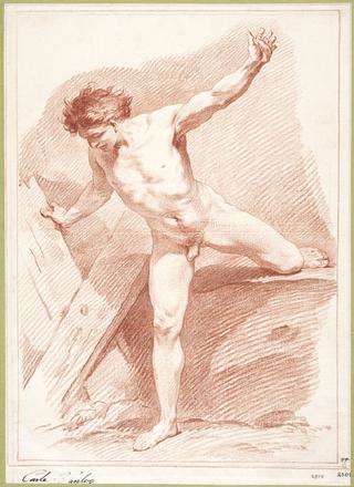Naked Man with Arms and Legs Outstretched