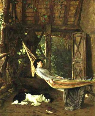 Lilly Millet In A Hammock In The Studio