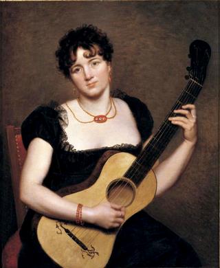 Portrait of a Young Lady with a Guitar