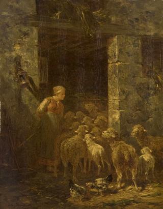 Sheep in a Stable