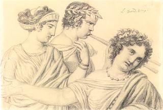 Two Dancers and a Flutist, Bust Length