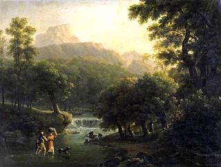 Landscape with Figures Crossing a River