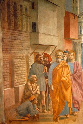 圣彼得用他的影子治愈病人（布兰卡奇教堂）