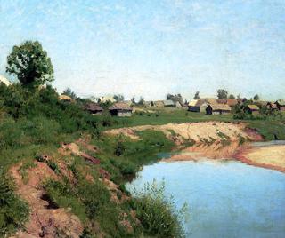 Village on the Bank of a River