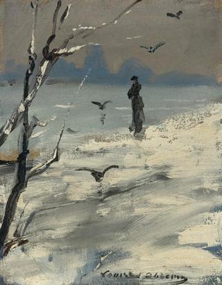 Elegant Woman on a Winter's Walk