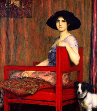 Mary in a Red Chair