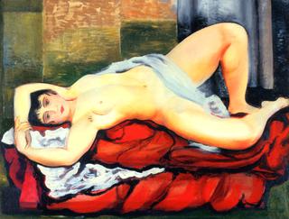Nude Lying on a White Sheet