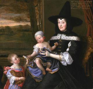 Portrait of Mrs Salesbury with her Grandchildren Edward and Elizabeth Bagot
