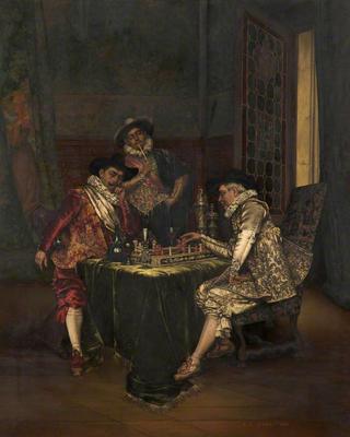 Cavaliers Playing Chess