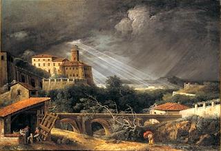 科列尼奥城堡的暴风雨景观