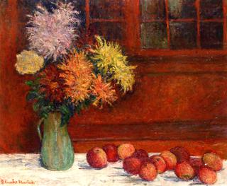 Still Life with Asters, Pitcher and Apples