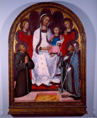 圣母子和两个天使，图卢兹的圣弗朗西斯和圣路易斯