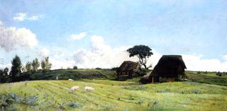 Farmhouses in a Field